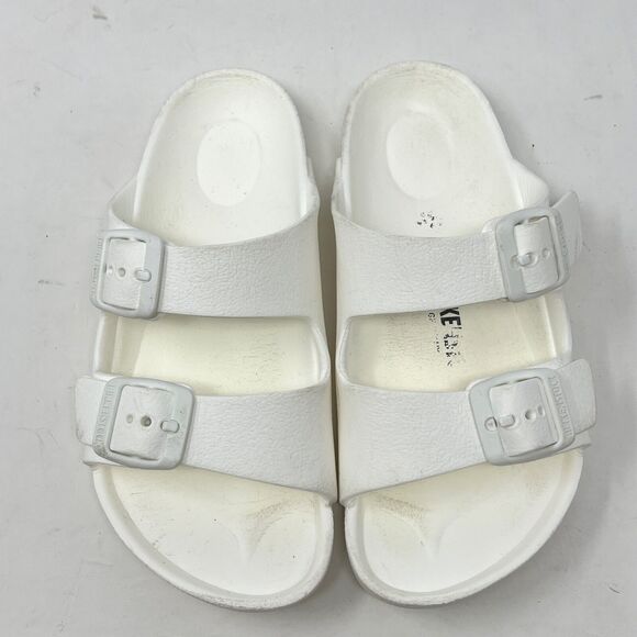 Birkenstock Arizona Essentials Girls White Slides Size 30 Toddler 12 - Picture 3 of 8